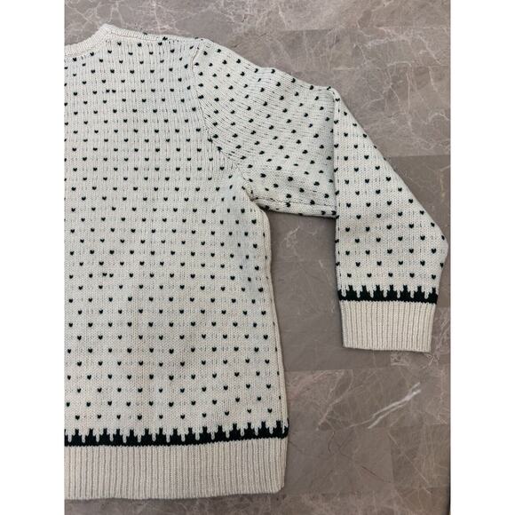 LL Bean L Classic Ragg Lambs Wool Dog Boot Knit Crewneck Cream Puppy Women 3XL - Picture 9 of 9